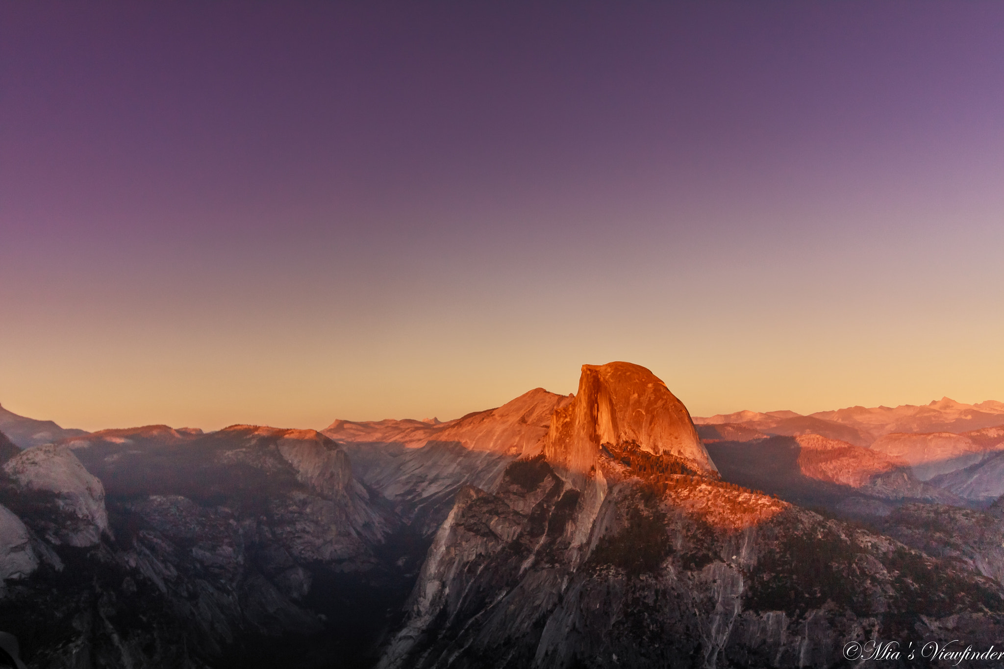 Canon EOS 450D (EOS Rebel XSi / EOS Kiss X2) sample photo. Last light at half dome photography