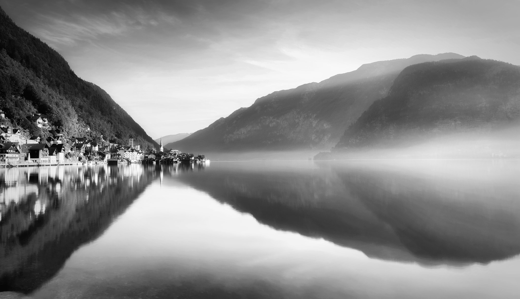 Tamron SP 15-30mm F2.8 Di VC USD sample photo. Misty hallstatt photography