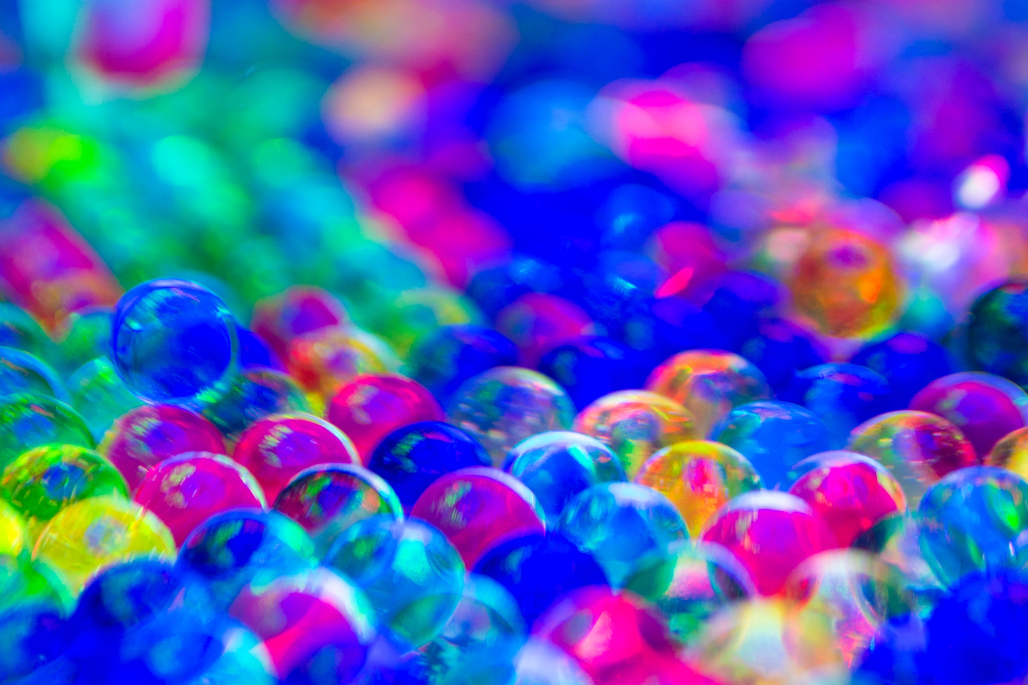 Nikon D7200 + Sigma 35mm F1.4 DG HSM Art sample photo. Marbles under neon lights photography