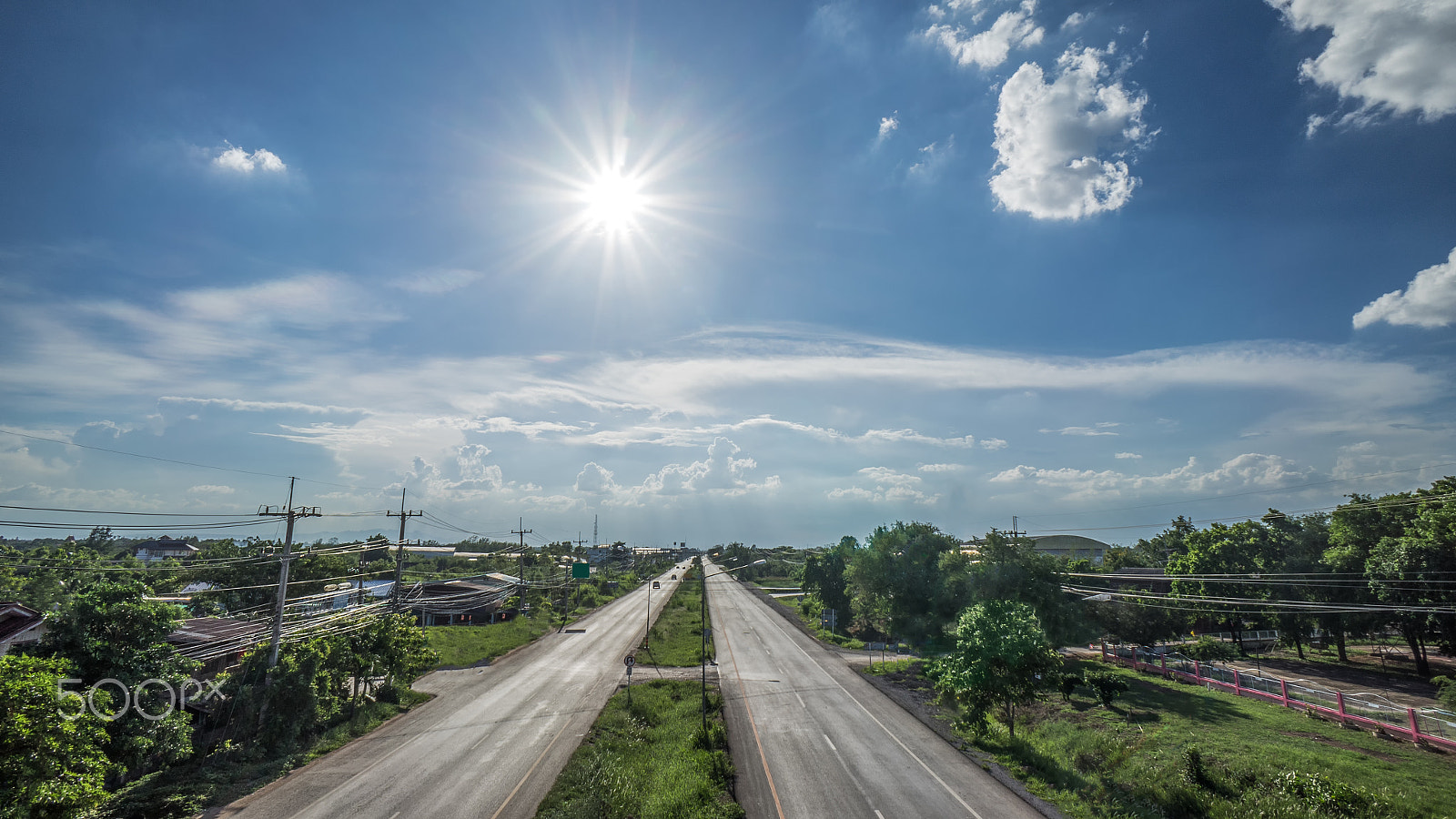 Sony a7R sample photo. Road and the sky photography