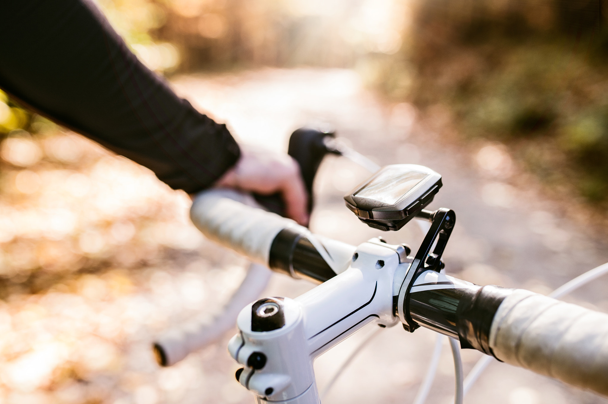 Nikon D4S sample photo. Unrecognizable sportsman riding his bicycle in sunny autumn natu photography