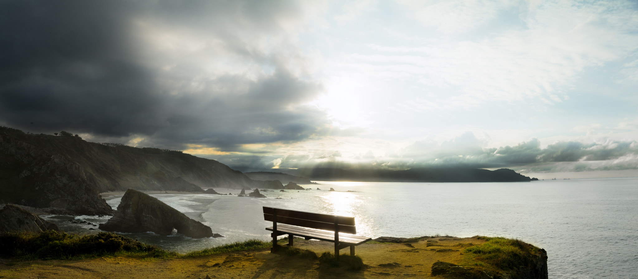 Sony a7S II + Sony Sonnar T* FE 35mm F2.8 ZA sample photo. Most beautiful bench in the world photography