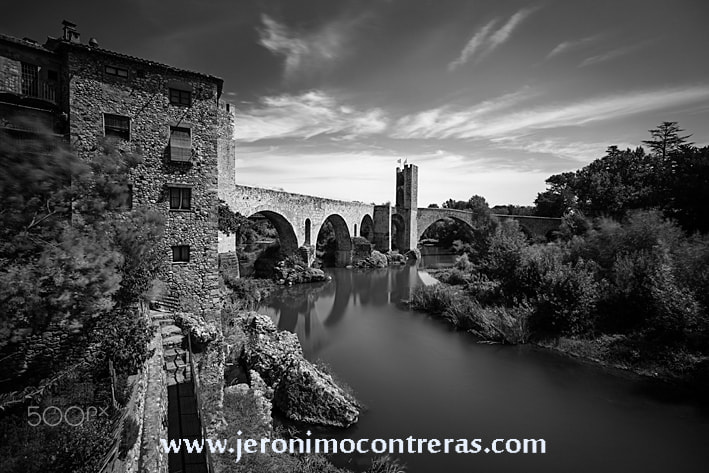 Nikon D750 sample photo. Ancient gothic bridge in besalu over river photography