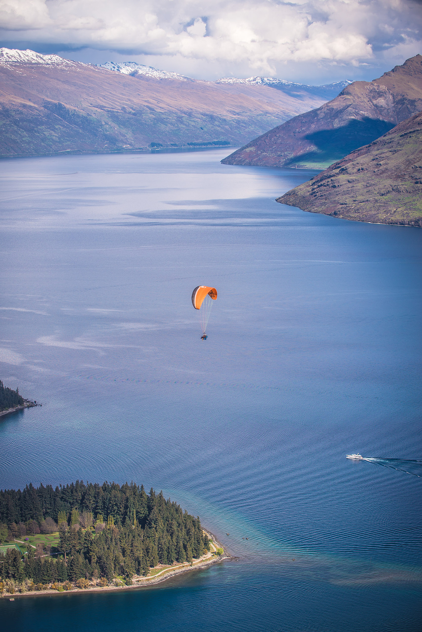Nikon D600 sample photo. Paragliding over queenstown photography