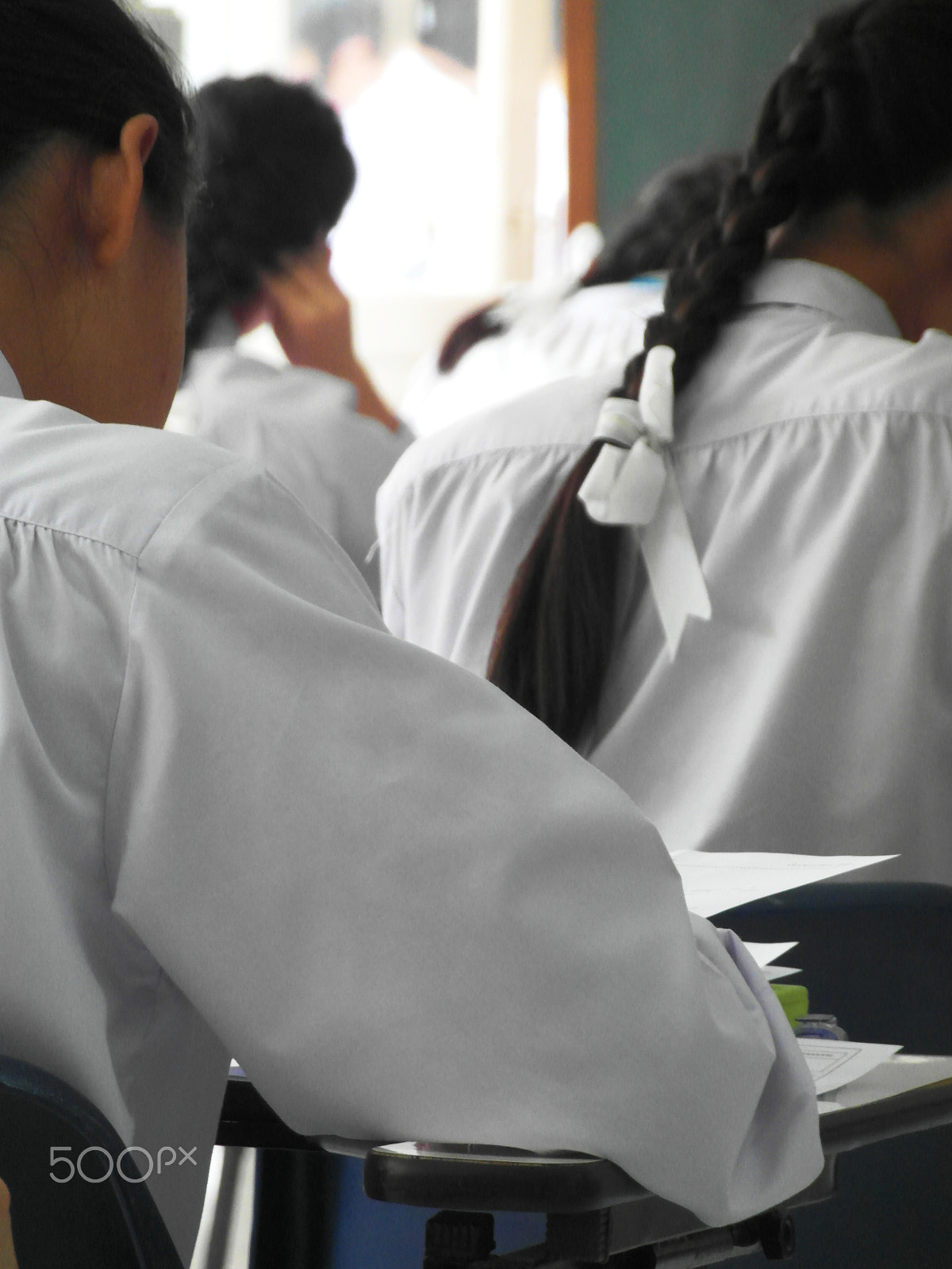 Samsung WB750 sample photo. School students in an exam photography