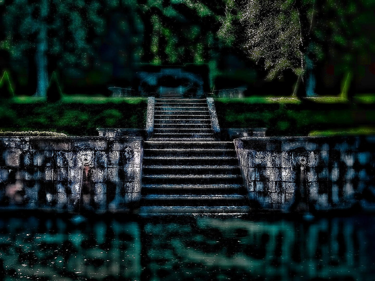 Ricoh GX200 sample photo. A fountain of the castle photography