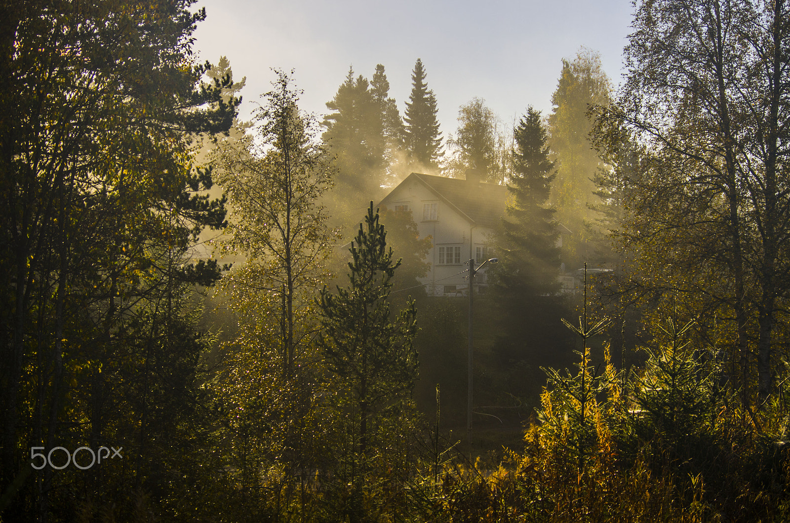 Pentax smc DA 50-200mm F4-5.6 ED WR sample photo. Foggy hus photography
