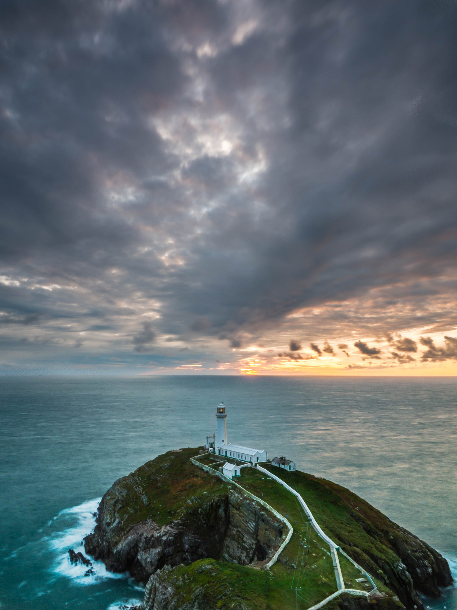 Olympus OM-D E-M10 sample photo. South stack at sunset photography