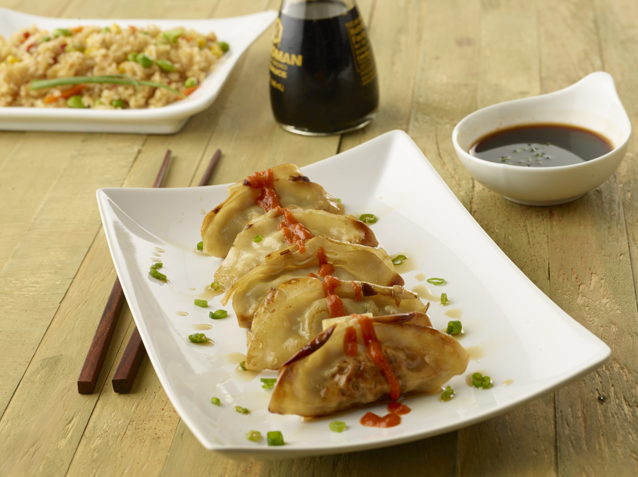 Schneider LS 80mm f/2.8 sample photo. Spicy fried dumplings with soya sauce photography