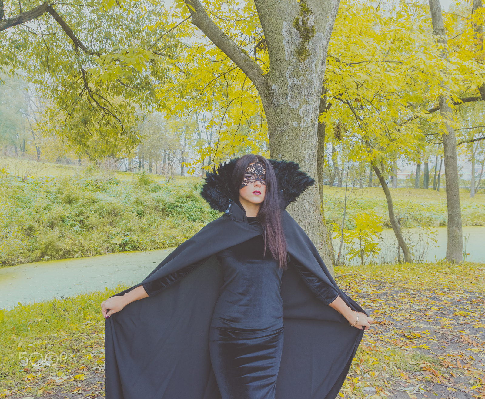 Nikon D7000 sample photo. Beautiful girl in a black mask and a dress. photography