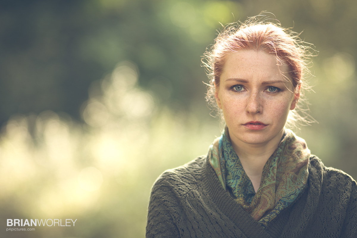 Canon EOS 5D Mark IV + Canon EF 135mm F2L USM sample photo. Natural light portrait of 'pomegranate wolf' photography