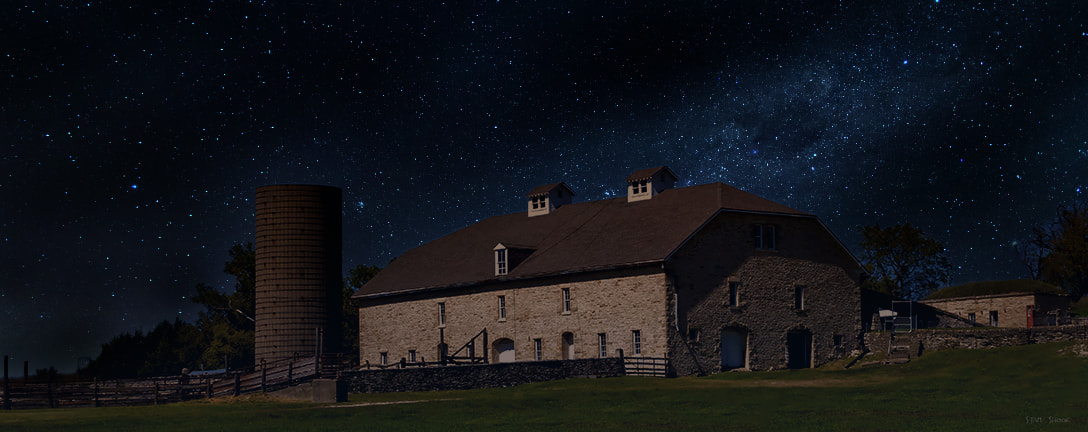 Canon EF 75-300mm F4.0-5.6 IS USM sample photo. Milky way big barn photography