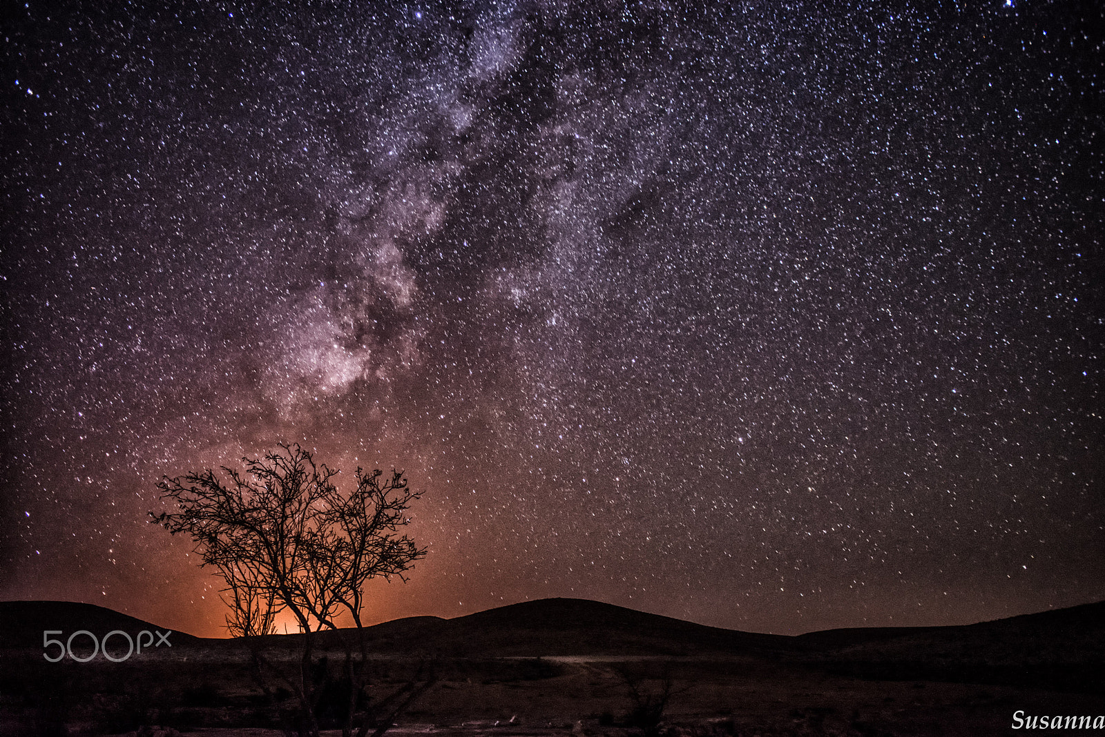 Nikon D800 + Nikon AF Nikkor 28mm F2.8D sample photo. Night in desert photography