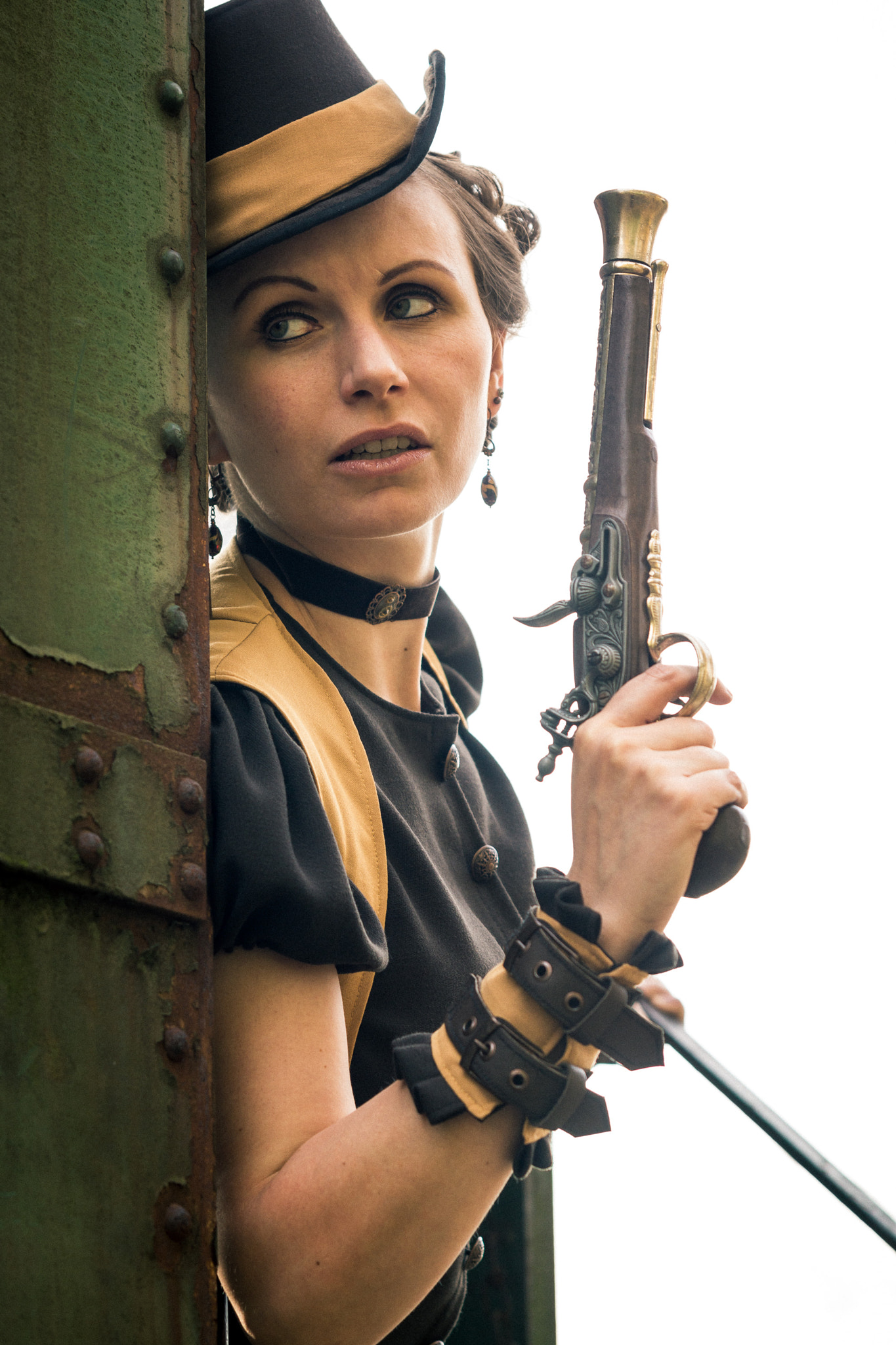 Sony SLT-A77 + 70-200mm F2.8 sample photo. Jessicat in steam punk outfit photography