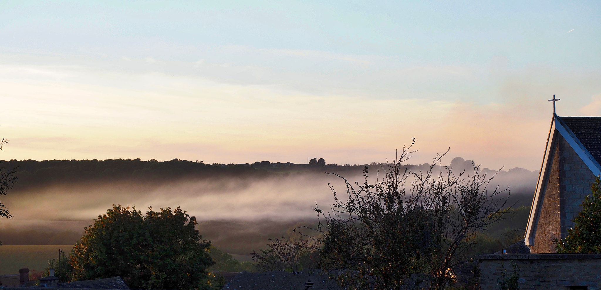 Olympus OM-D E-M5 II sample photo. View from the george inn norton st.phillip near bath uk - one of the oldest public houses in england photography