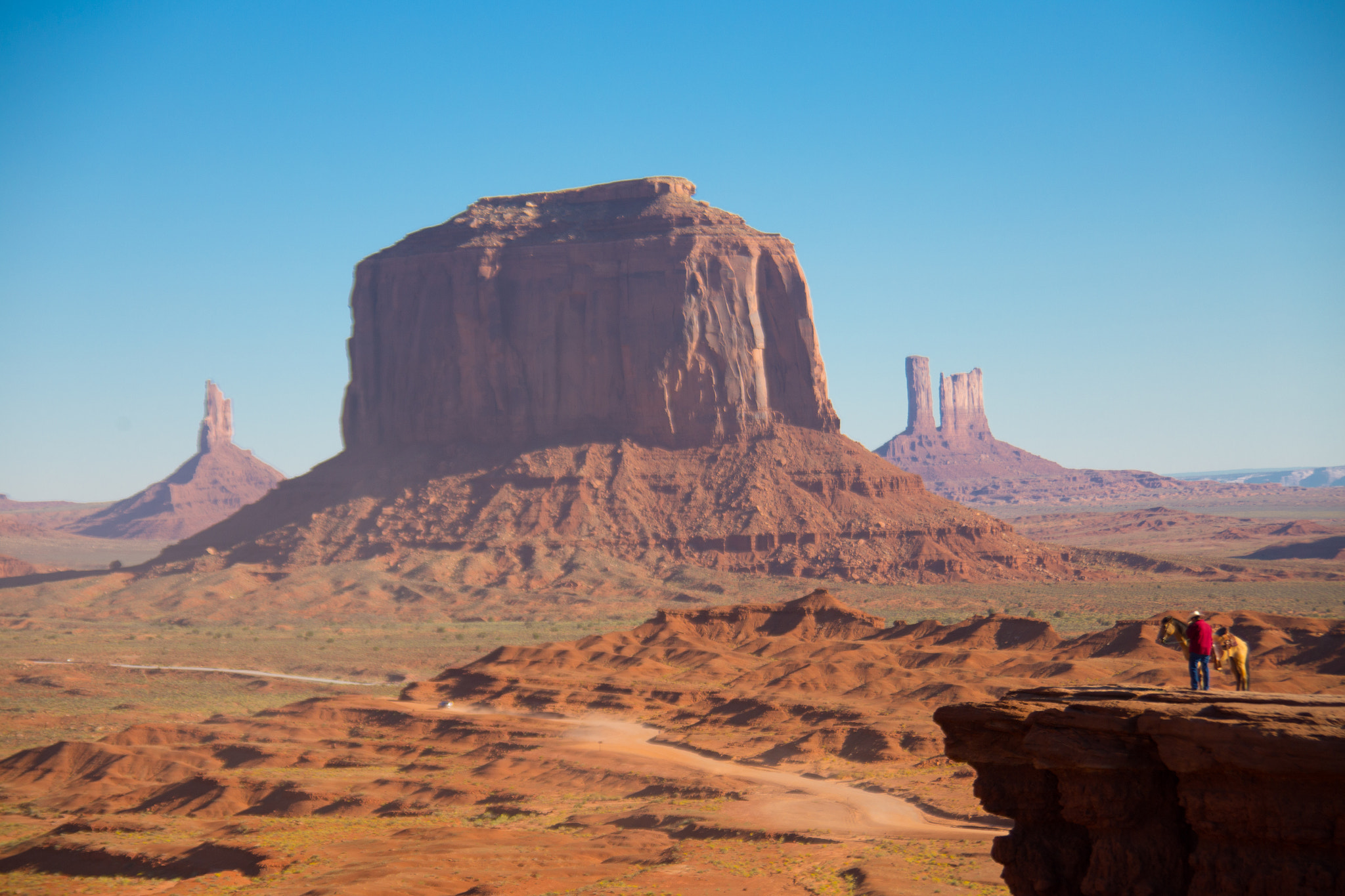 Canon EOS 6D + Tamron AF 28-300mm F3.5-6.3 XR Di VC LD Aspherical (IF) Macro sample photo. Rider and horse at monument valley photography