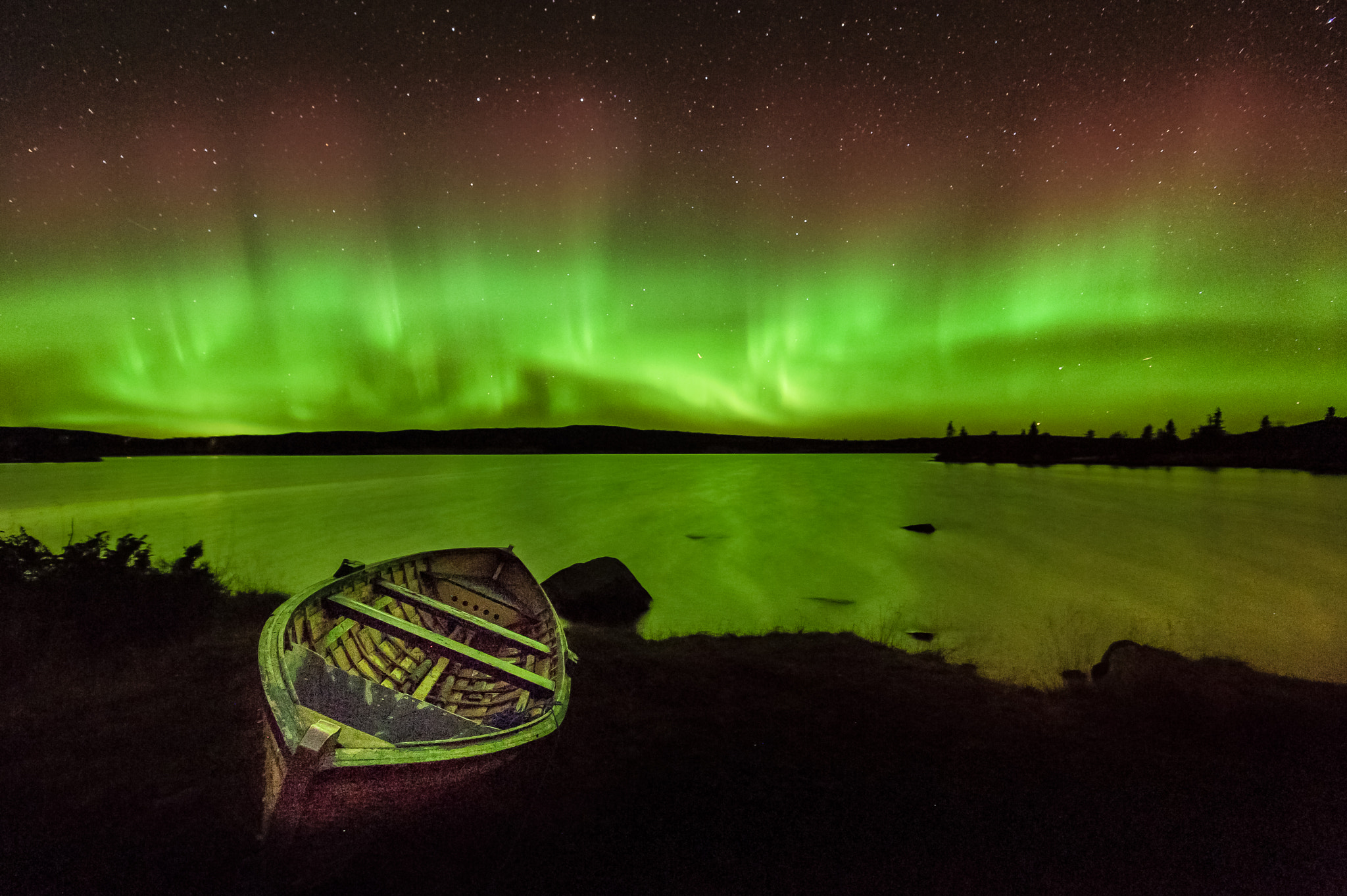Nikon D3S sample photo. Fishing in northern light photography
