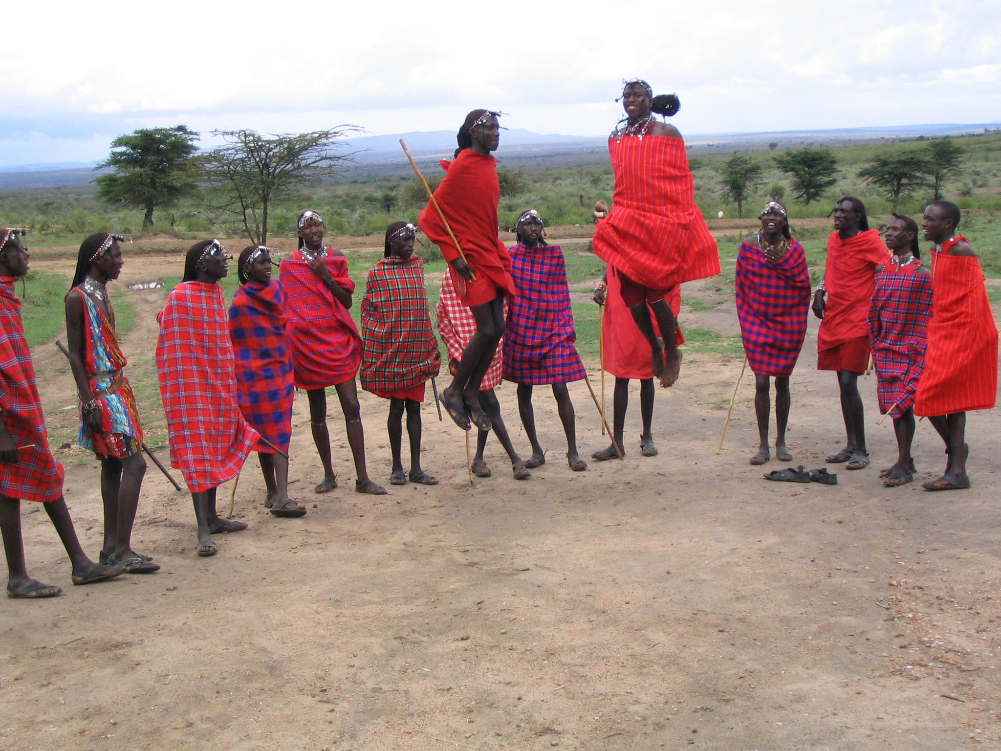 Canon POWERSHOT A70 sample photo. Maasai warriors jumping photography