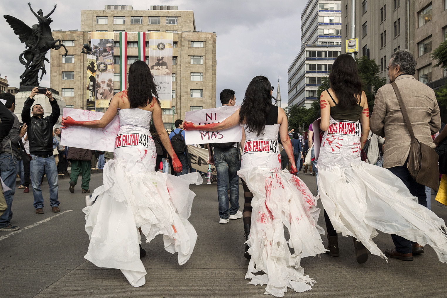 Nikon D3100 sample photo. Ghosts of disappearance. ayotzinapa march, méxico city photography