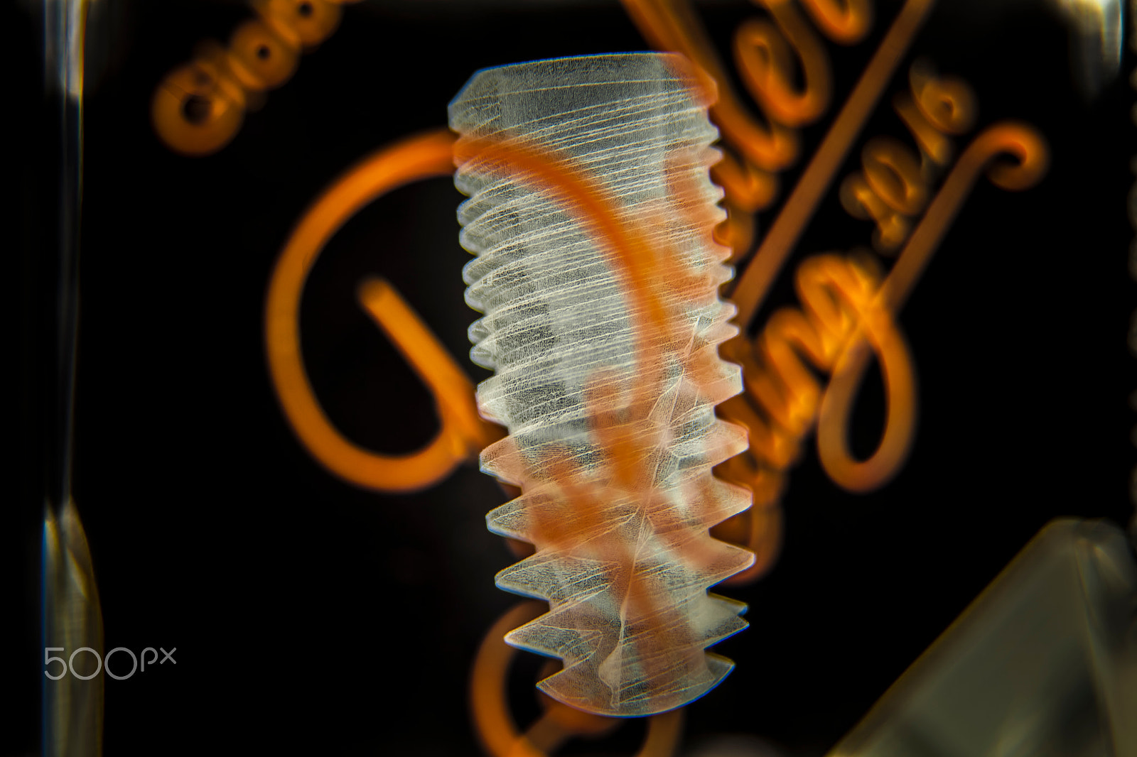 Canon EF 28-80mm f/2.8-4L sample photo. Dental implant printed inside cristal photography