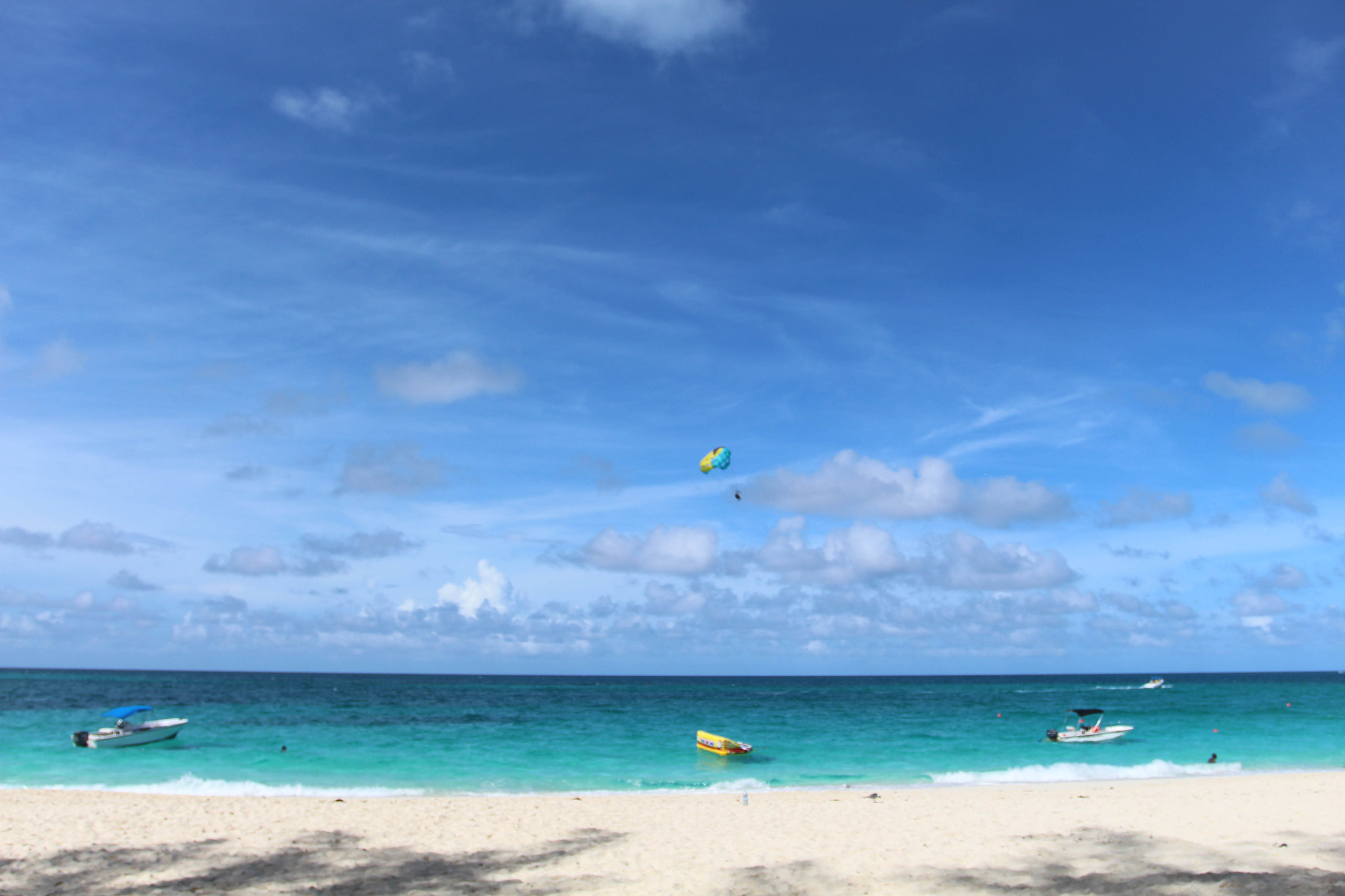 Canon EOS 700D (EOS Rebel T5i / EOS Kiss X7i) + Canon EF 17-40mm F4L USM sample photo. Parasailing in nassau, bahamas photography