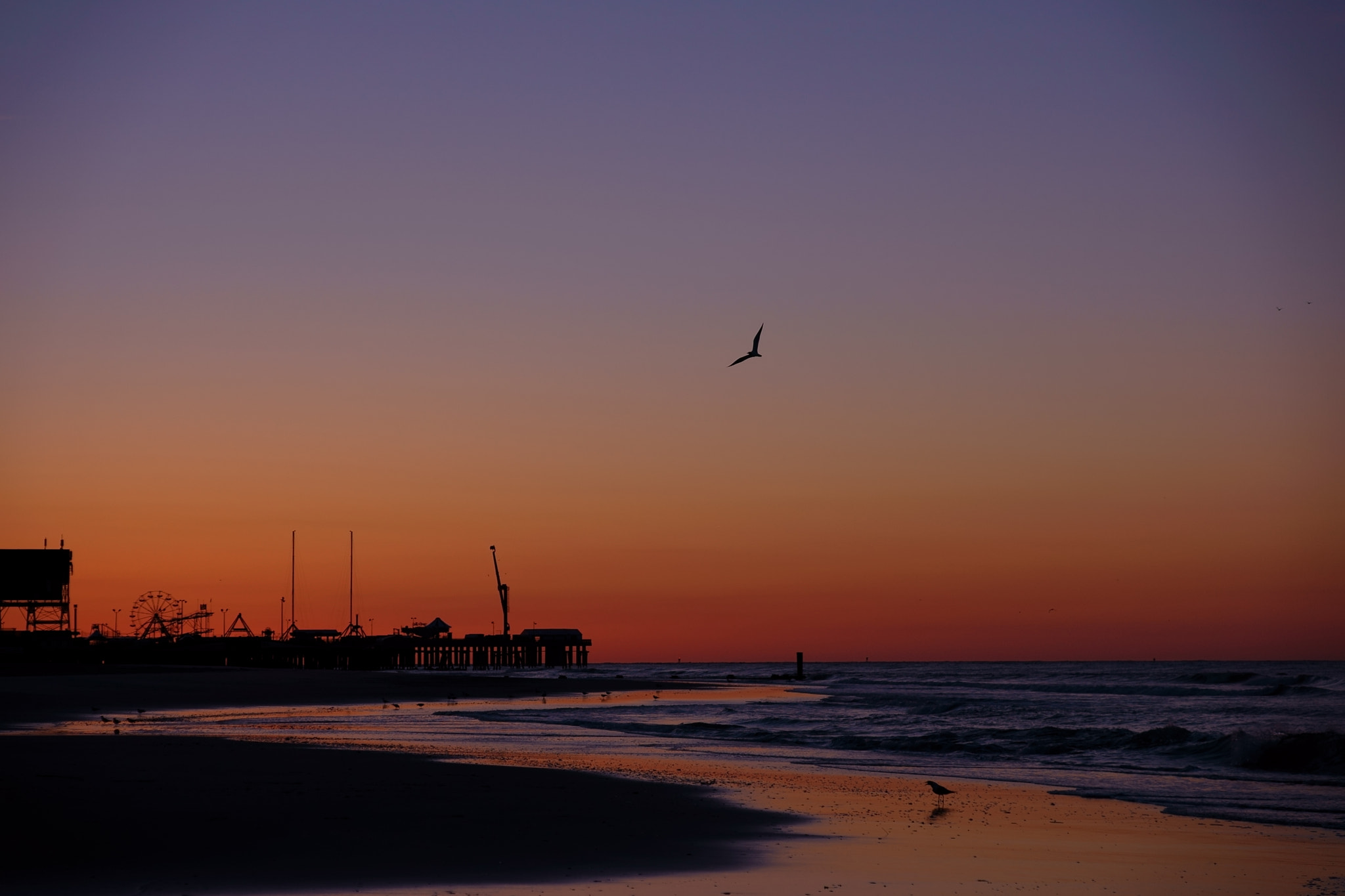 Sony a7 sample photo. Sunrise at atlantic city beach photography