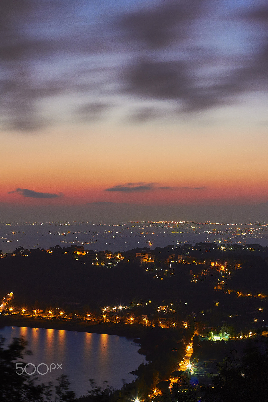 Canon EOS 550D (EOS Rebel T2i / EOS Kiss X4) sample photo. Tramonto sul lago di castelgandolfo photography