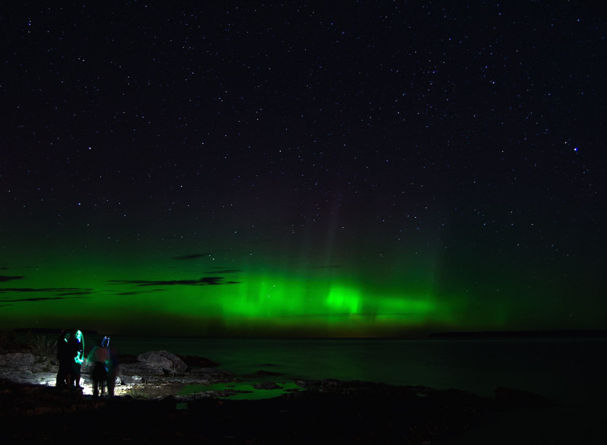 Sony Alpha DSLR-A580 sample photo. Auroras over georgian bay photography