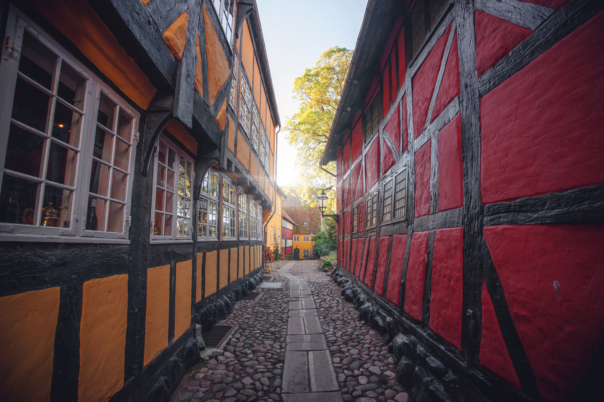 Sony Alpha DSLR-A900 sample photo. Alley with old buildings photography