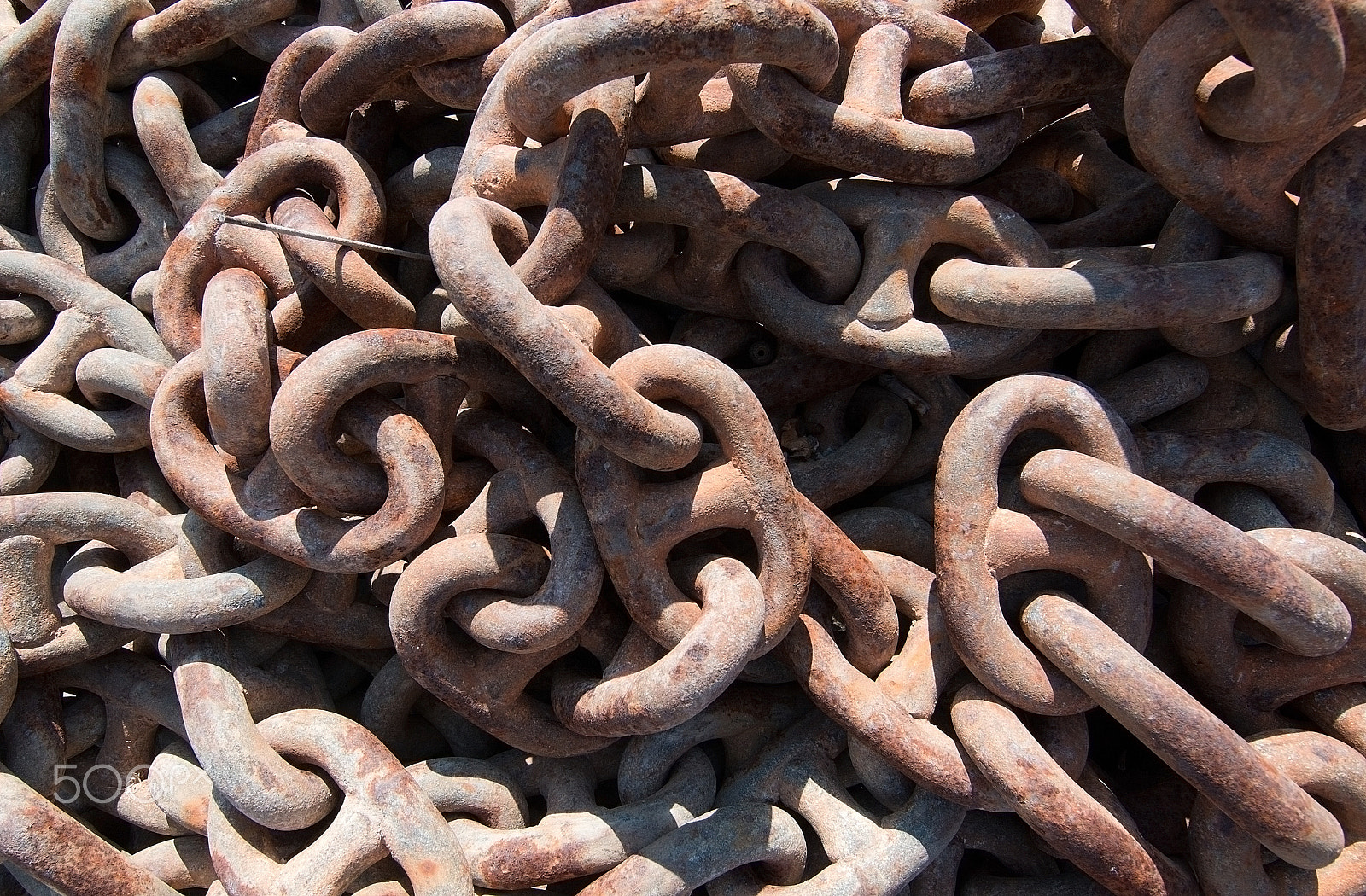 Nikon D7100 sample photo. Rusty boat anchor chains photography