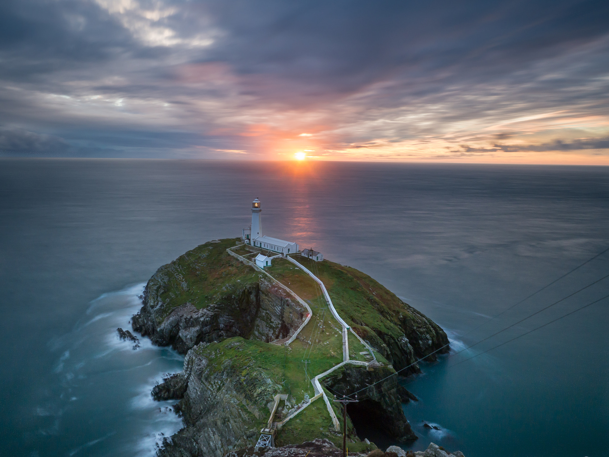 Olympus OM-D E-M10 sample photo. Dusk at south stack photography