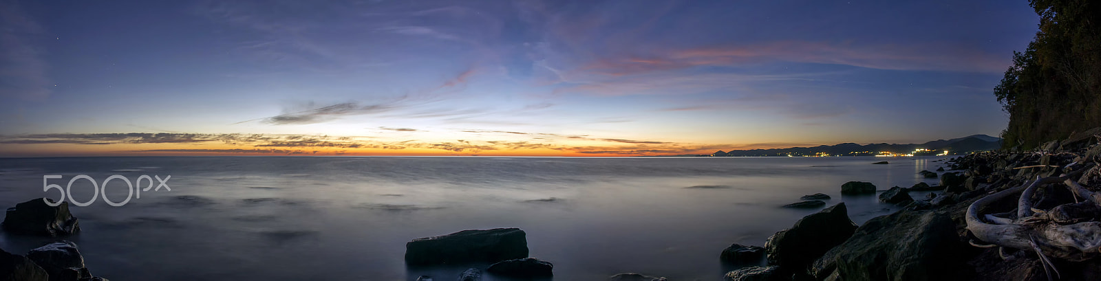 Pentax K-5 sample photo. Sea sunset panorama photography