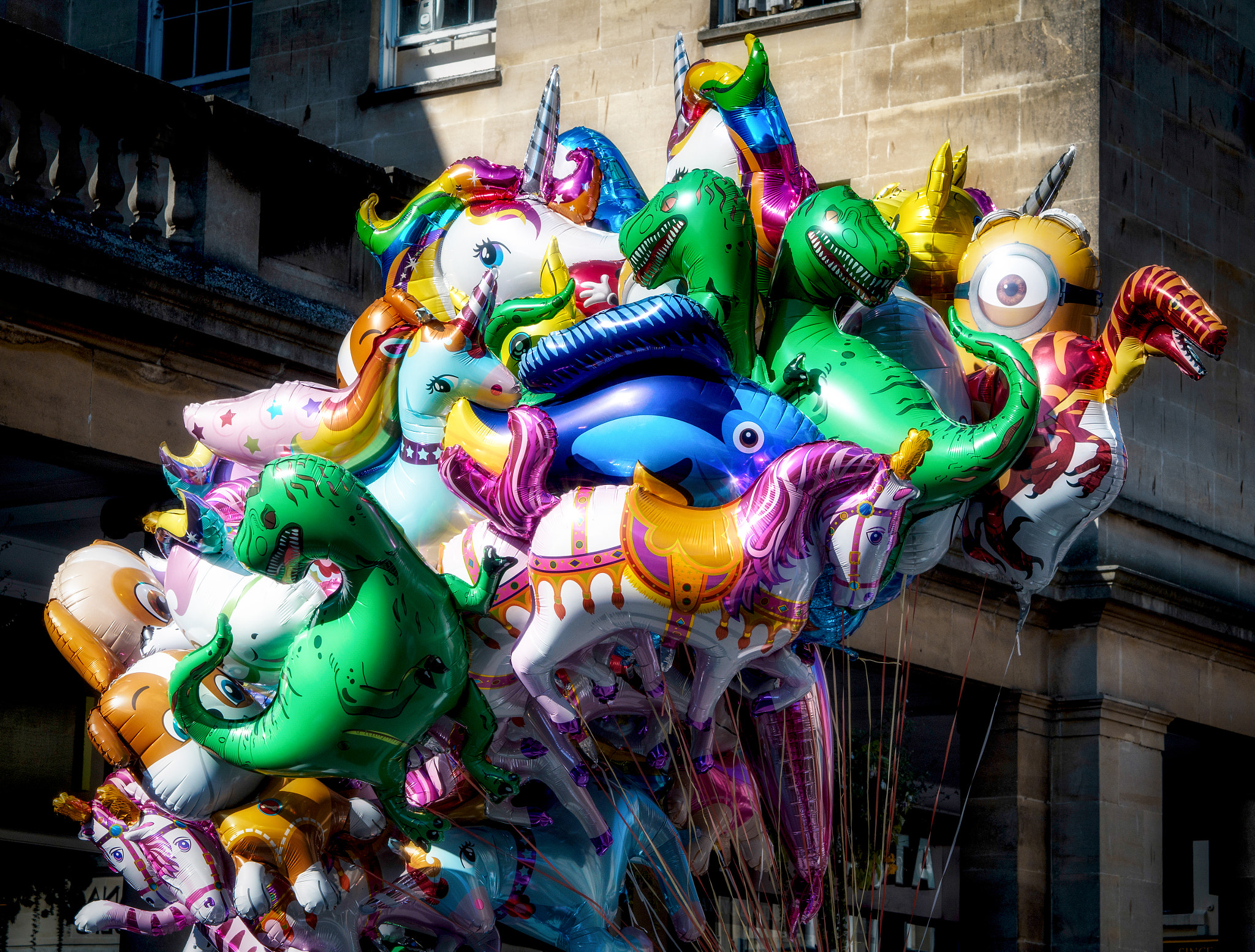 Olympus M.Zuiko Digital 45mm F1.8 sample photo. Ballons for sale in bath photography
