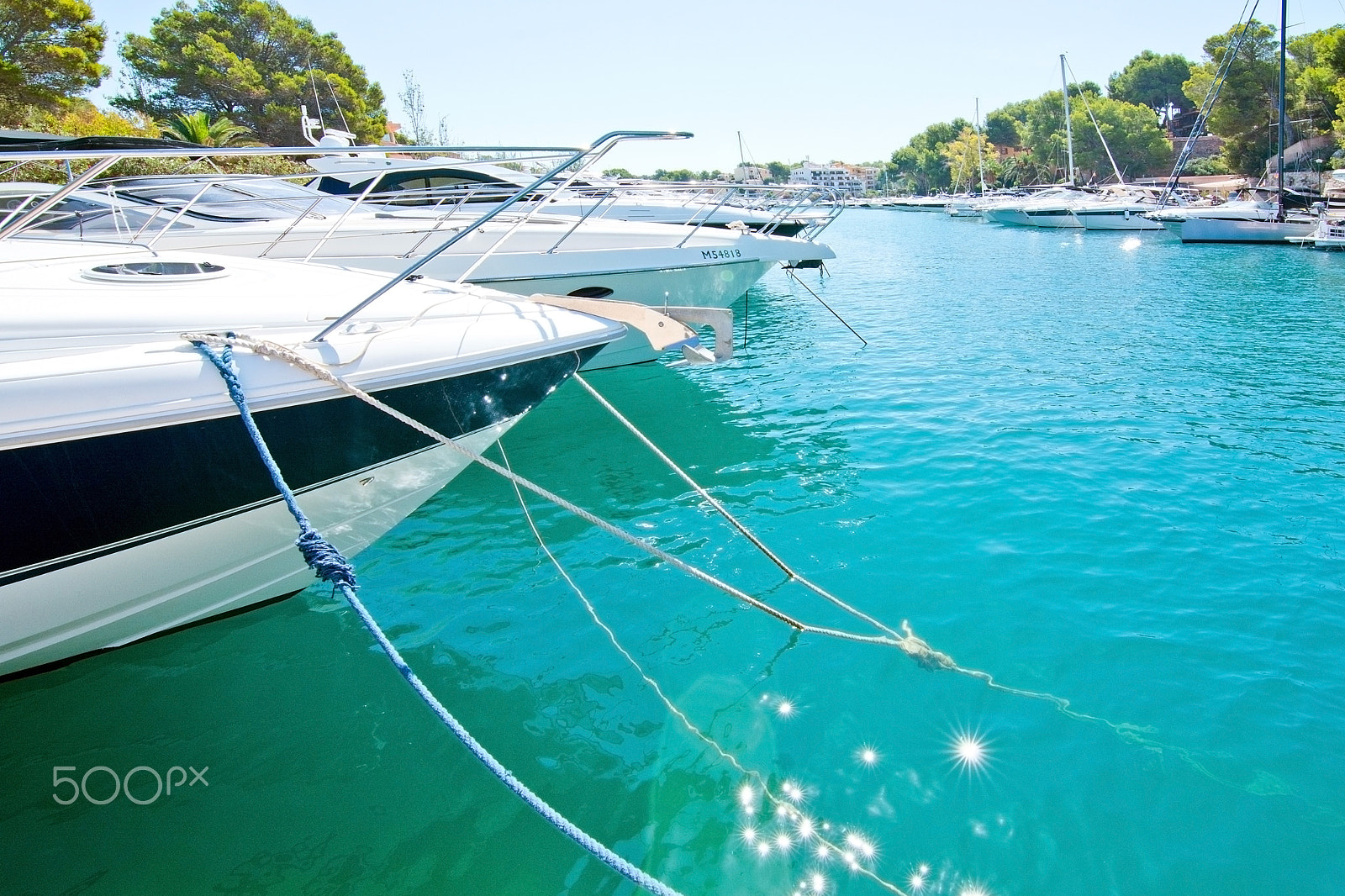AF Zoom-Nikkor 28-70mm f/3.5-4.5D sample photo. Boats in the marina in santa ponsa nautic club photography