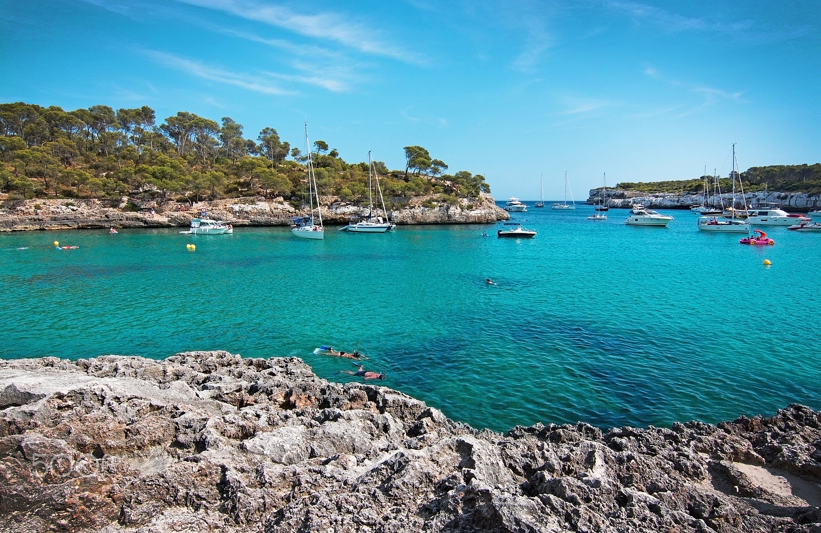 Nikon D7100 + Nikon AF-S Nikkor 28mm F1.8G sample photo. Couple snorkeling in clear turquoise water photography