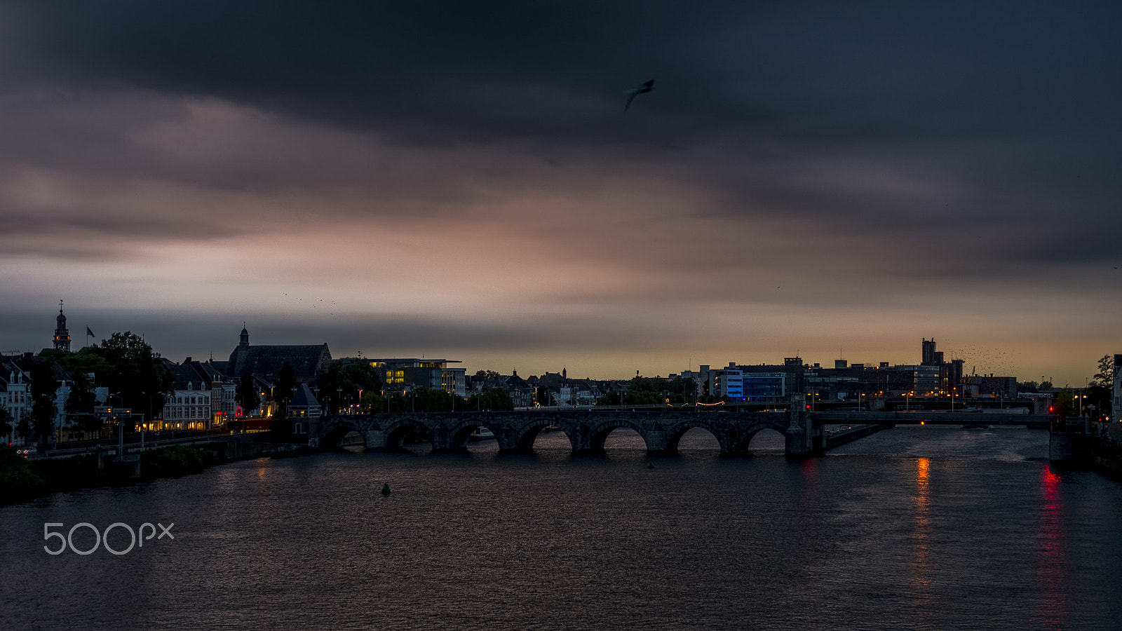 Nikon Df sample photo. Maastricht in the evening photography