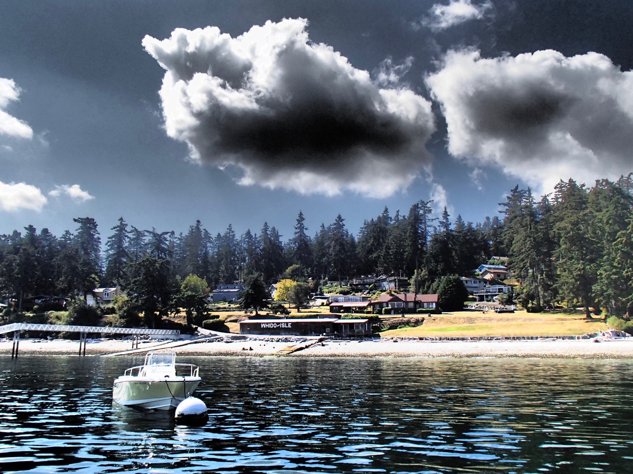 Olympus TG-820 sample photo. Paddle boarding view along whidbey island washington, september 2016 photography