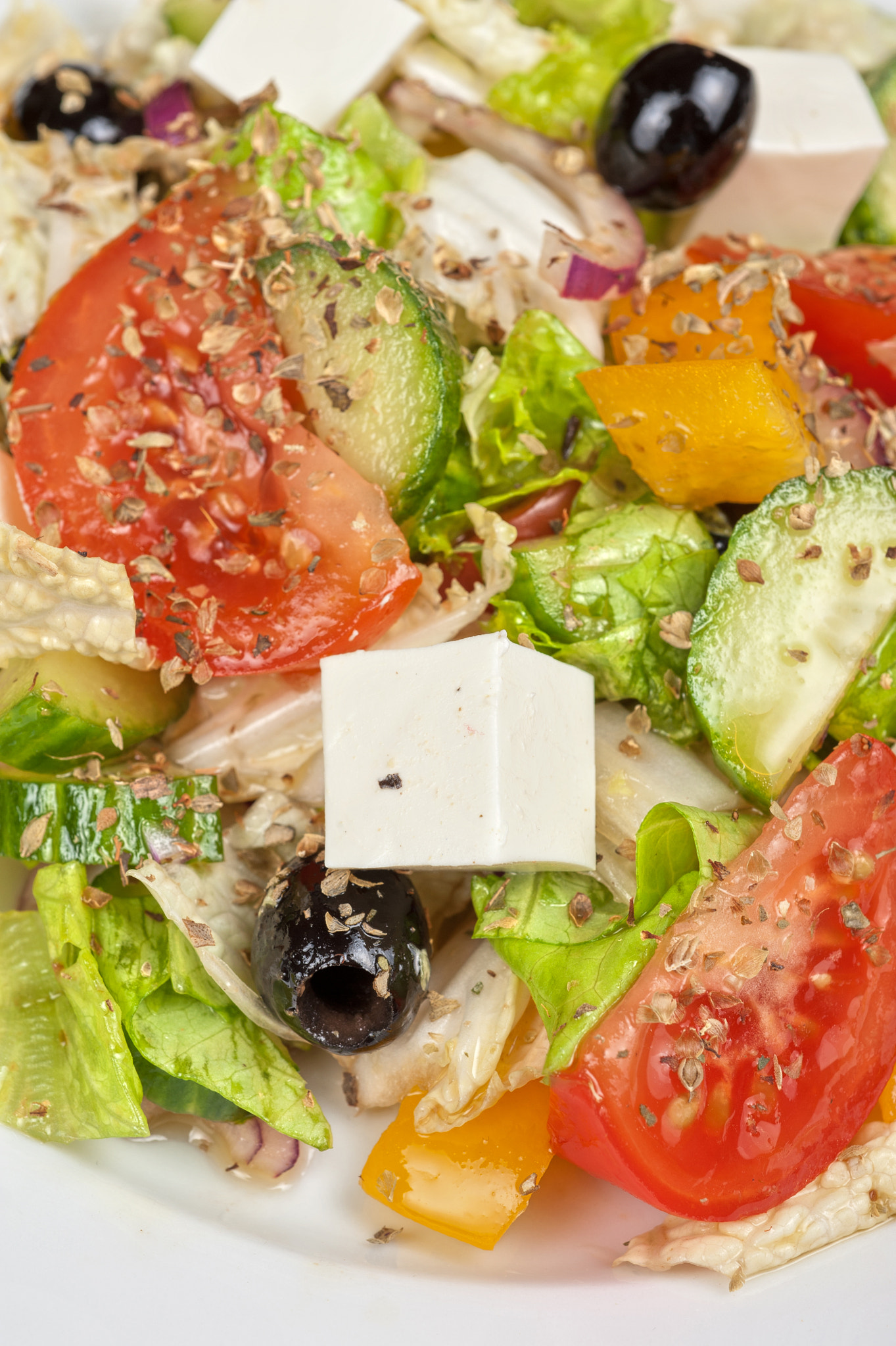 Nikon D700 + Nikon AF Micro-Nikkor 60mm F2.8D sample photo. Greek salad photography