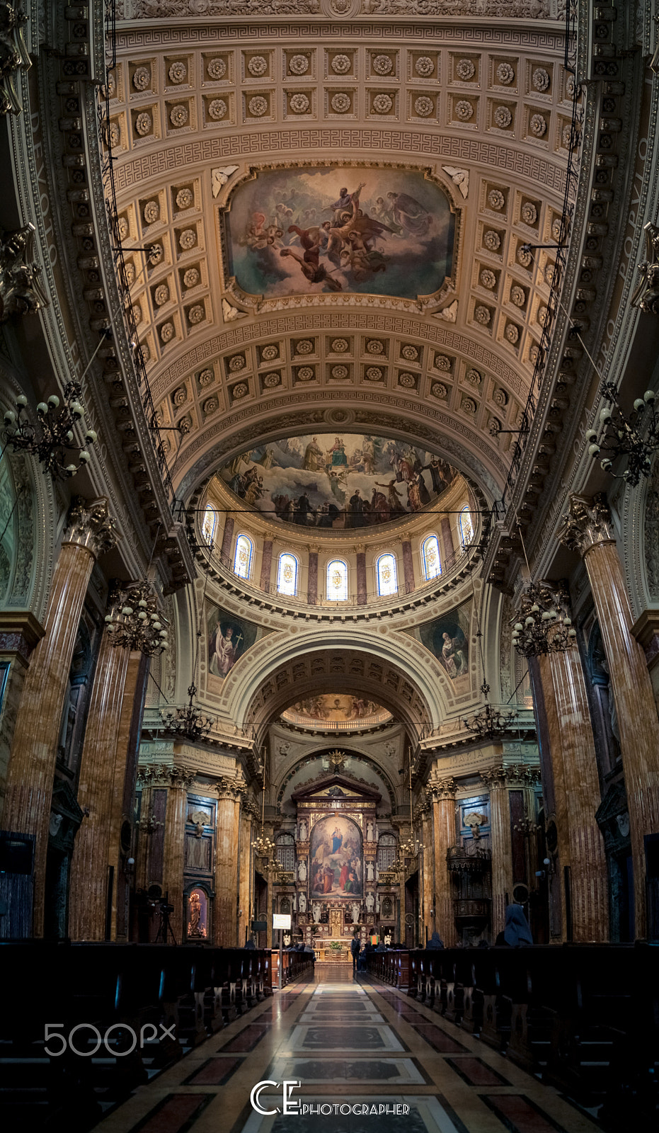 Sony Alpha DSLR-A200 sample photo. Basilica di maria ausiliatrice - inside pano photography