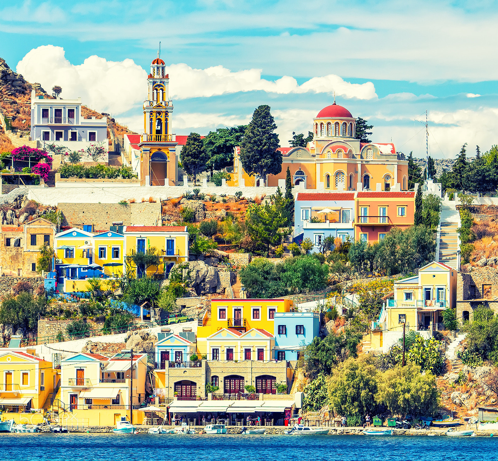 Canon EF 70-200mm F2.8L IS USM sample photo. The capital of island  symi - ano . harani area. greece photography