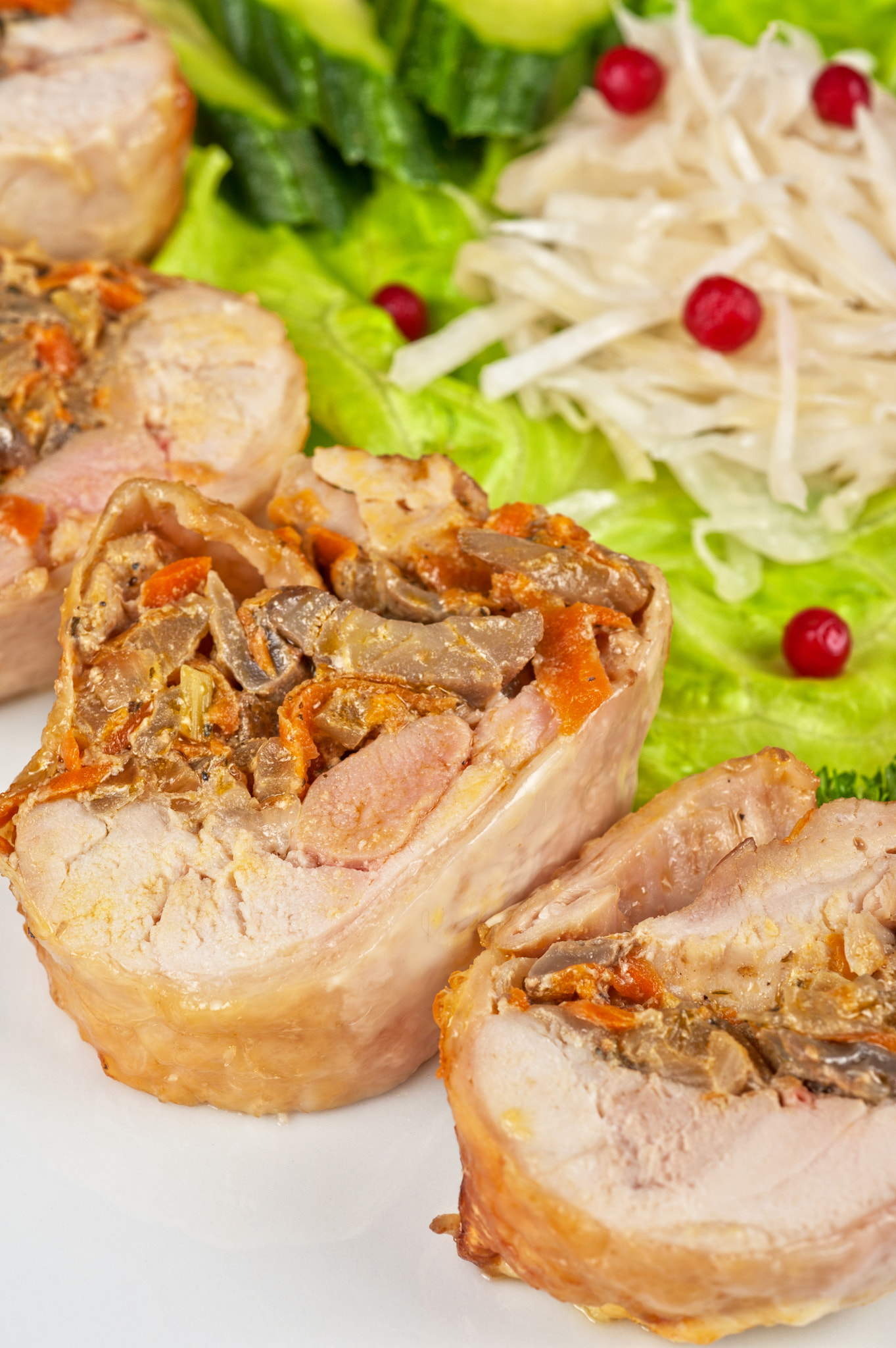 Nikon D700 + Nikon AF Micro-Nikkor 60mm F2.8D sample photo. Chicken rolls photography