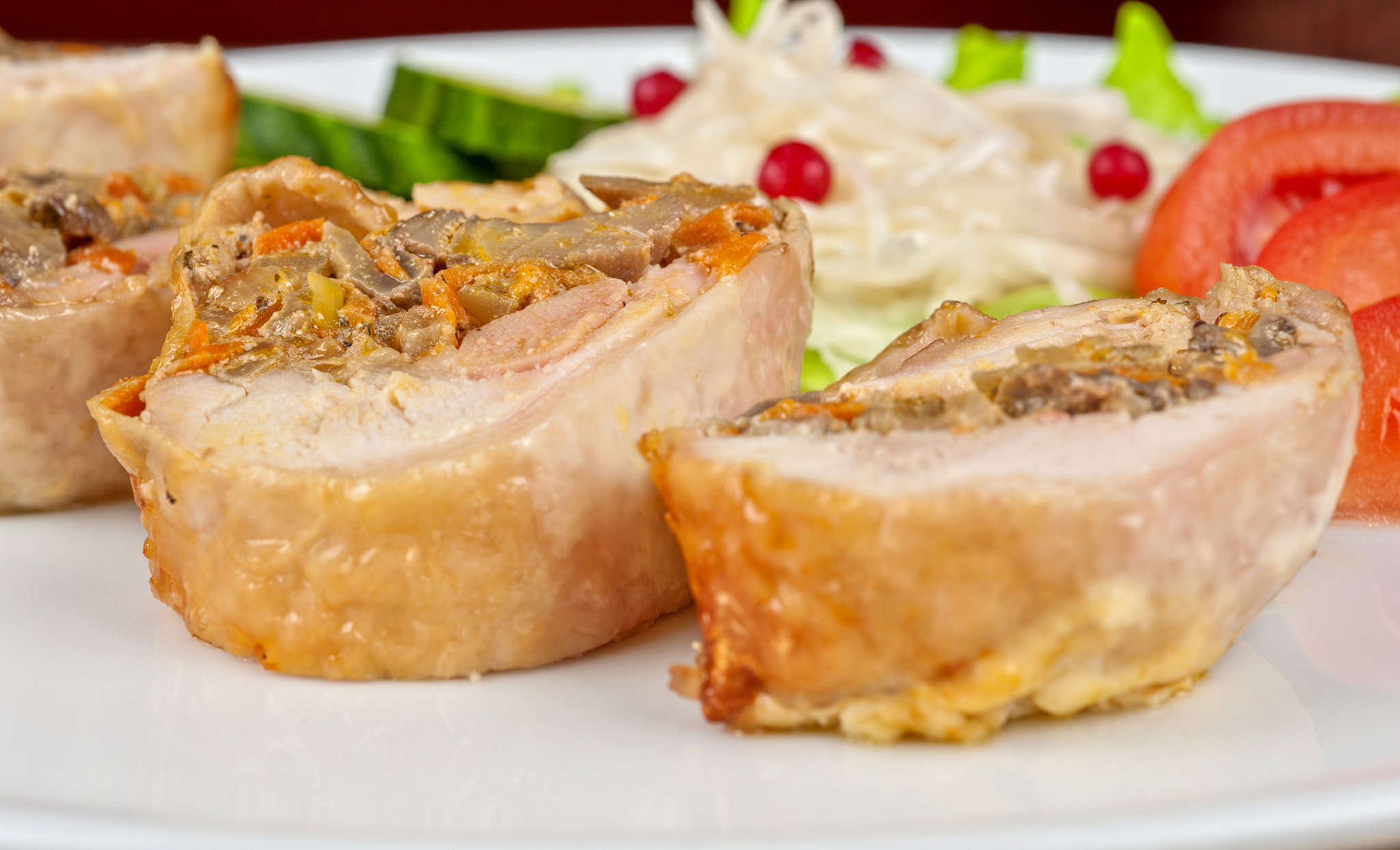 Nikon D700 + Nikon AF Micro-Nikkor 60mm F2.8D sample photo. Chicken rolls photography
