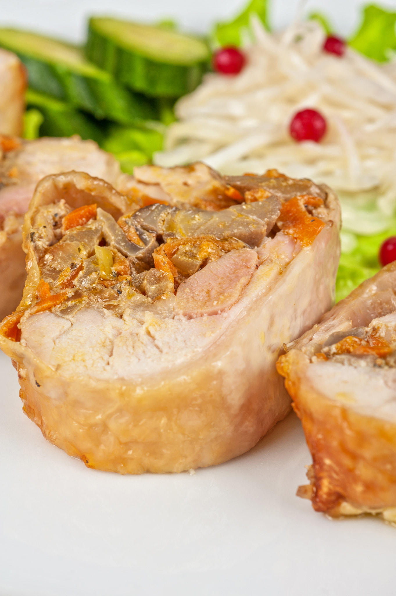 Nikon D700 + Nikon AF Micro-Nikkor 60mm F2.8D sample photo. Chicken rolls photography