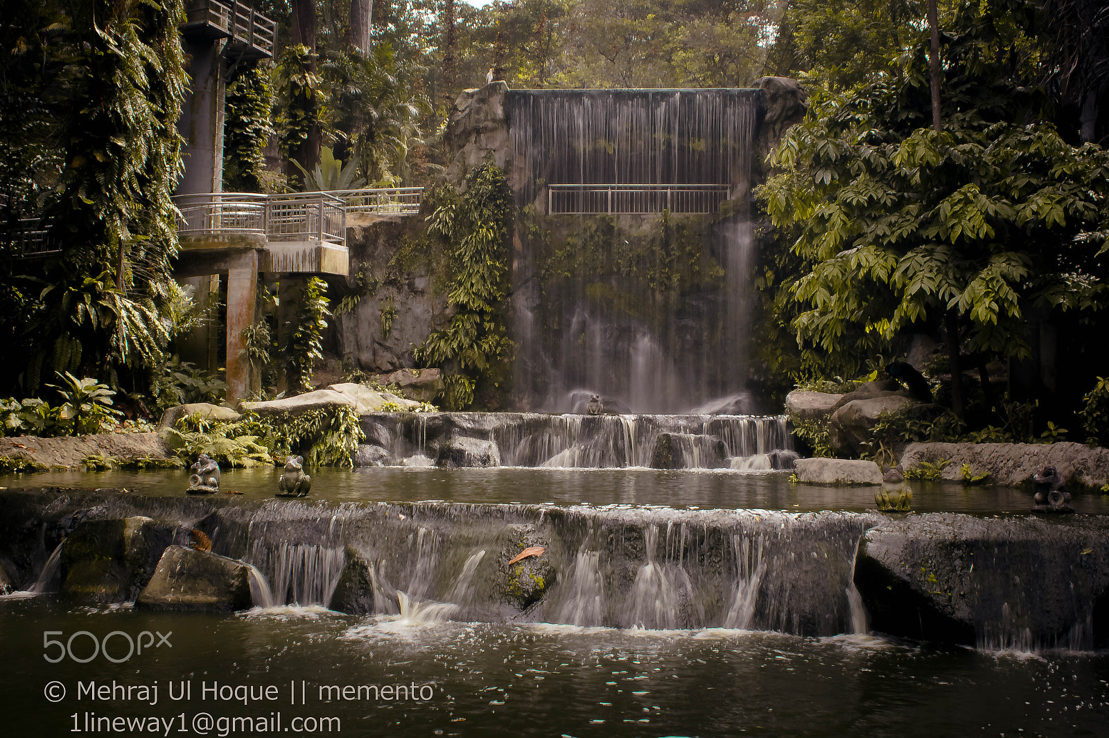 Canon EF-S 18-55mm F3.5-5.6 III sample photo. Landscape of a waterfall photography