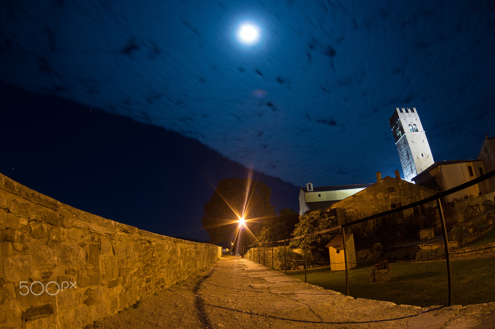 Pentax K-3 sample photo. Motovun at night photography