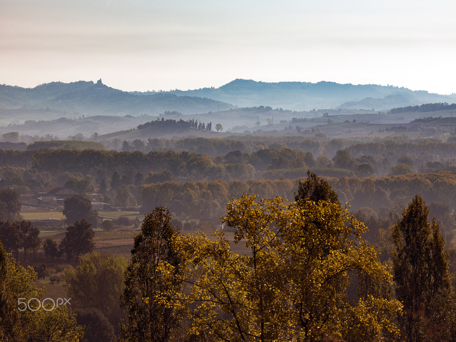 Hasselblad H5D-50c + HC 300 sample photo. Mist dawn on the hills photography