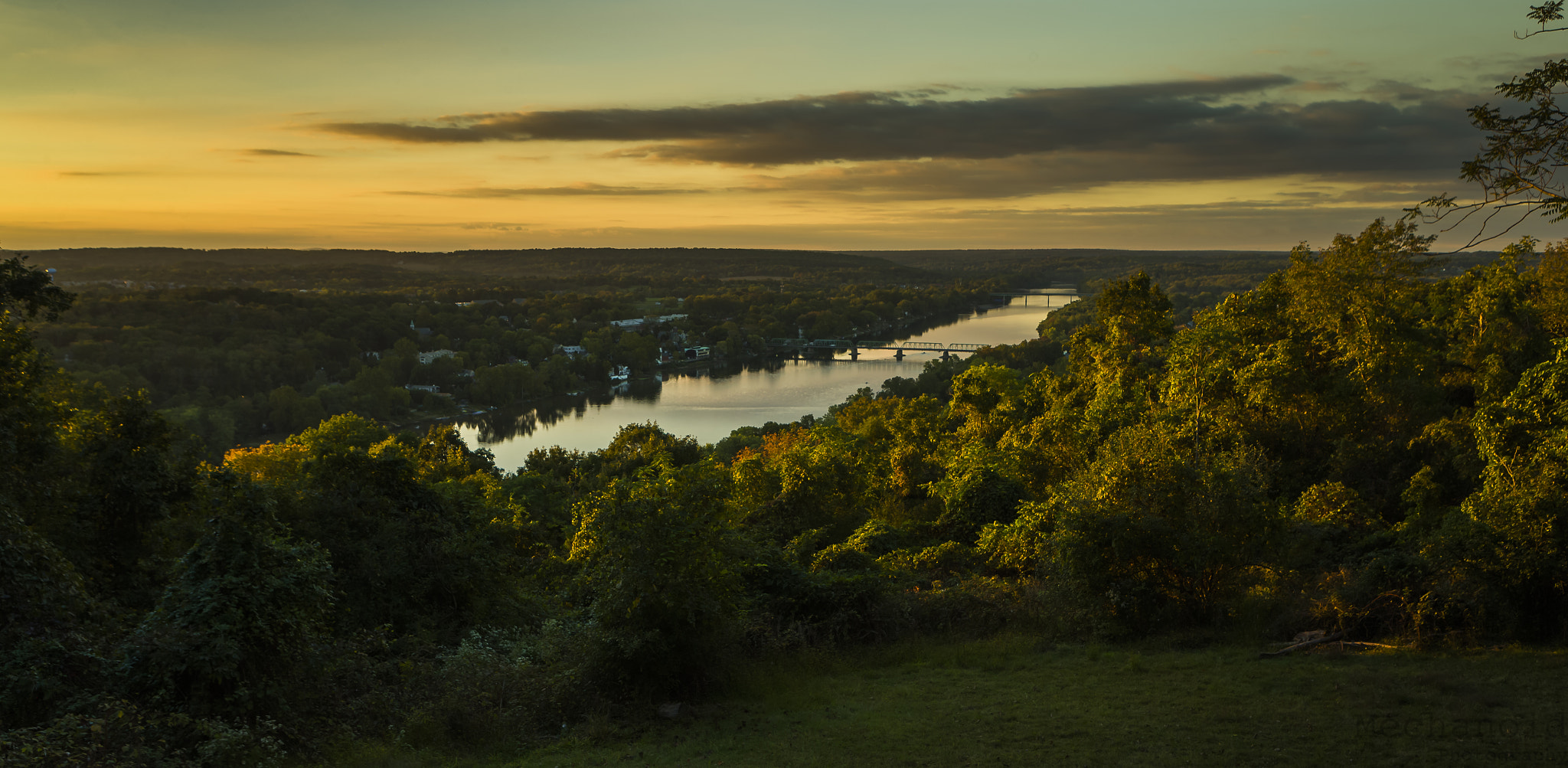 Canon EOS-1D C + Canon EF 24-70mm F2.8L USM sample photo. Sunset on the delaware river photography