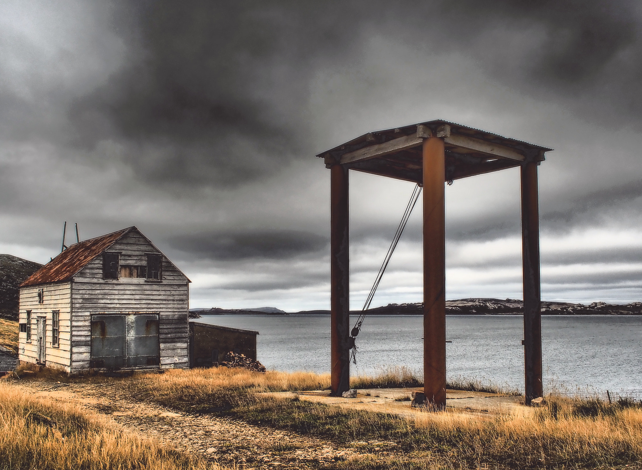 Olympus OM-D E-M10 sample photo. Falklands farm photography