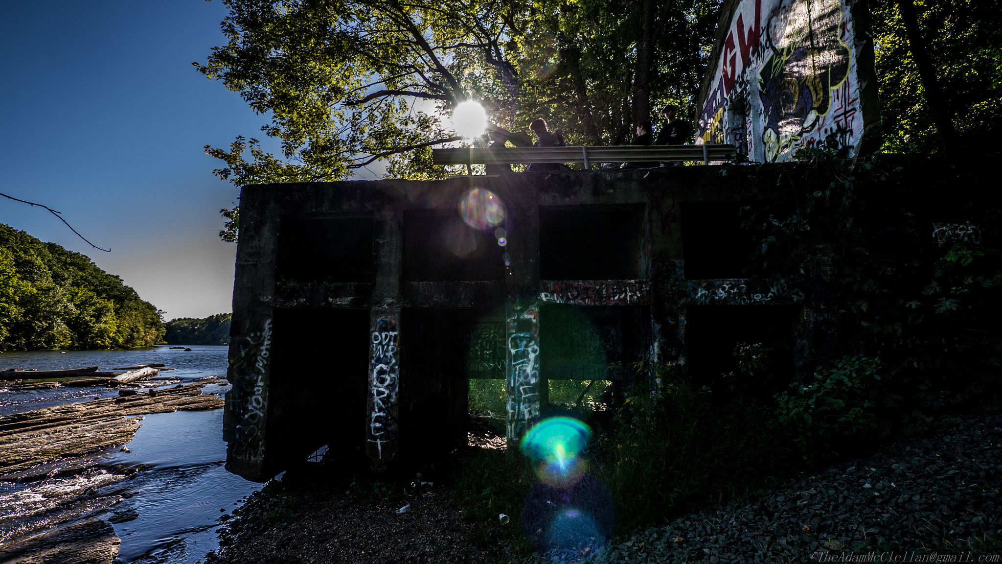 Panasonic Lumix DMC-GX1 sample photo. Relics of a bridge behind the tracks photography