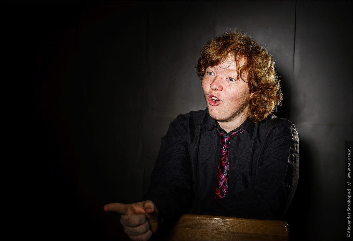 Sony a99 II sample photo. Emotive portrait of red-haired freckled boy, childhood concept photography